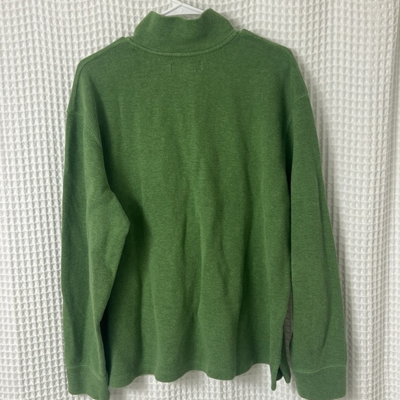 Polo Ralph Lauren Men's Green 100% Cotton Quarter Zip Long Sleeve Sweater XL - Picture 5 of 6